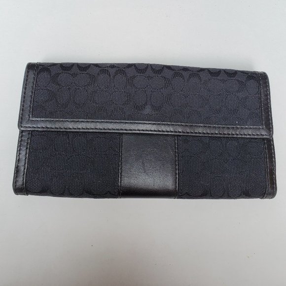 coach black  wallet - Picture 2 of 5